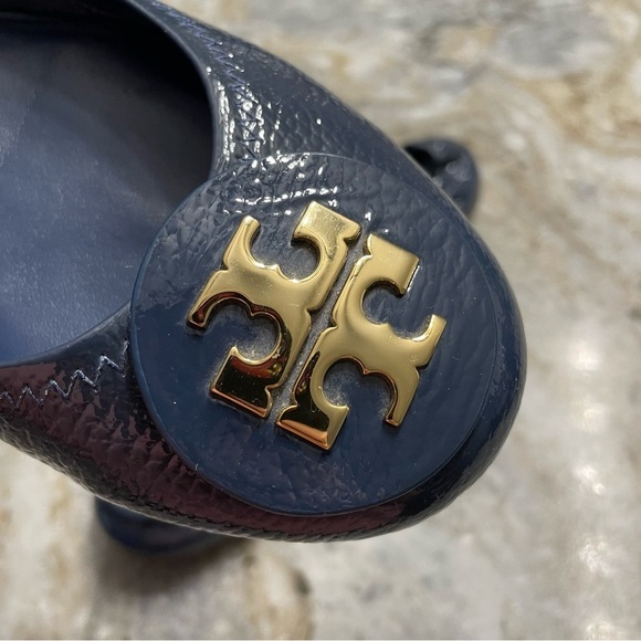 Tory Burch Reva Ballet Flats Blue Patent leather Women’s size 9.5 - Picture 6 of 12